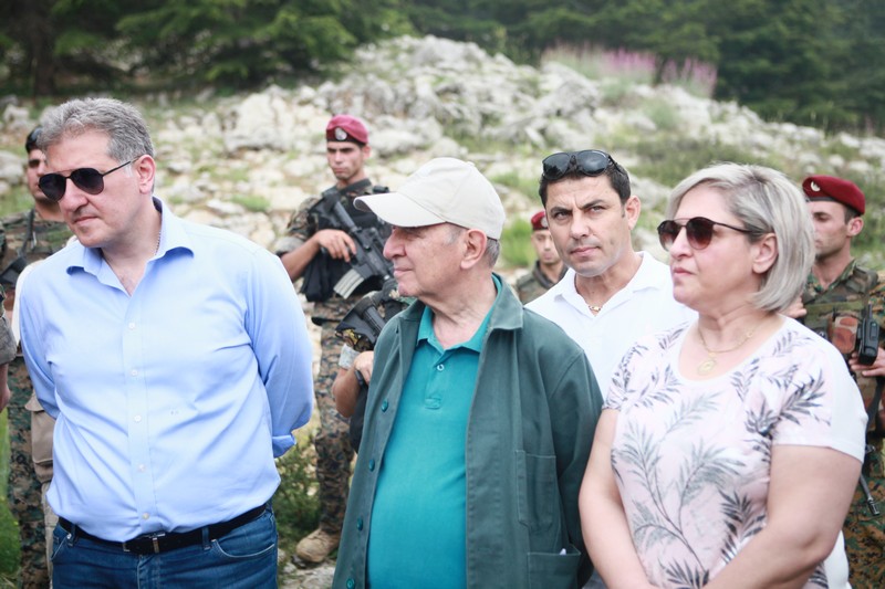 Cedar tree in memory of the Lebanese Commandos Regiment founder